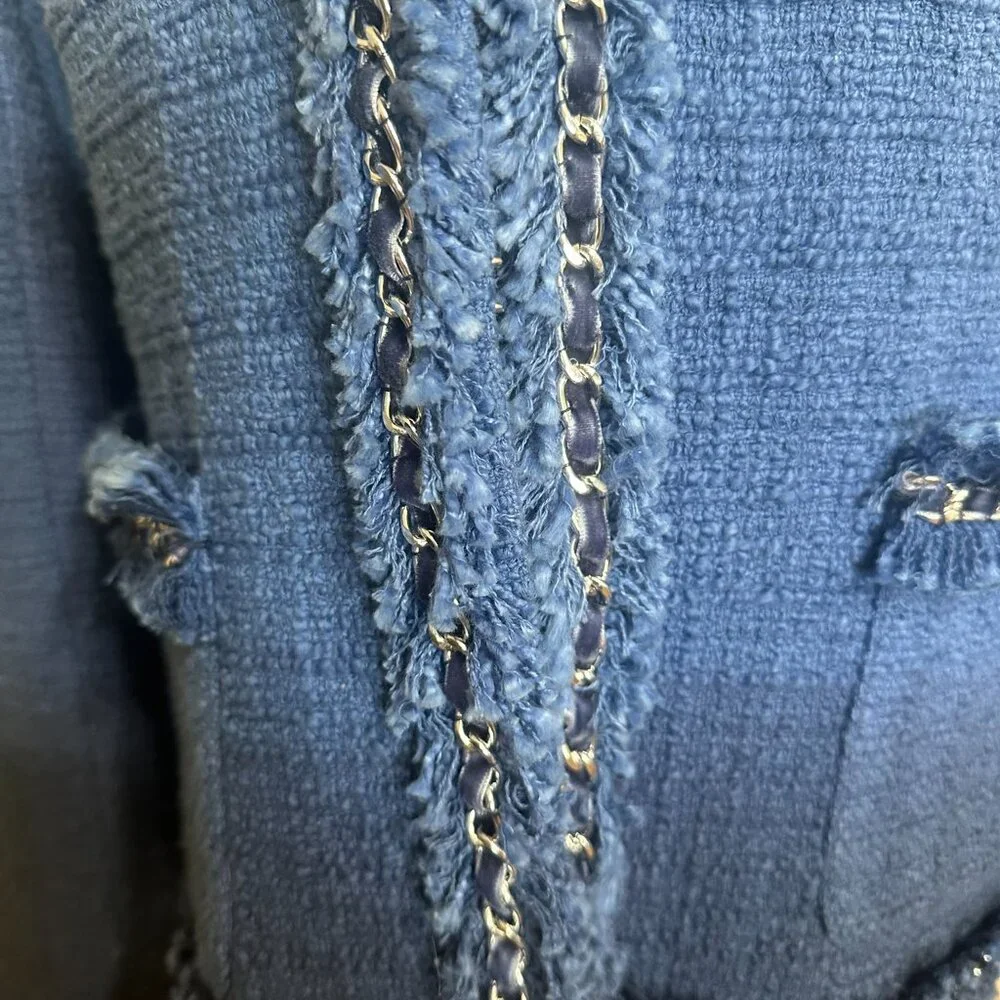 Boston Proper, Vintage jacket, Two tone blue, Size 16 - Picture 10 of 16